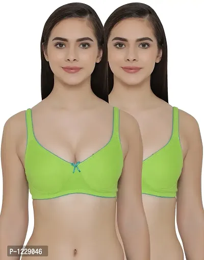 Pack of 2 T-Shirt Non Padded Wirefree Demicup Bra's-thumb0