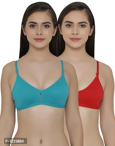 Pack of 2 Full Coverage Non Padded Wirefree Full Cup Bra's