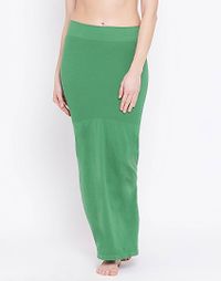 Saree Shapewear In Green With Side Slit-thumb2