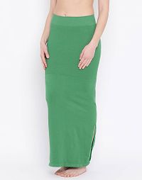 Saree Shapewear In Green With Side Slit-thumb3
