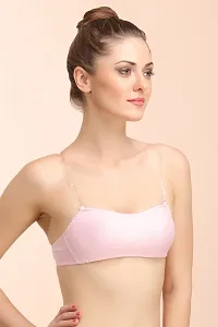 Tube Bra With Detachable Transparent Straps In Pink-thumb1