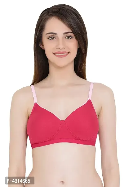 Clovia Women's Cotton Lightly Padded Non-Wired Full Cup Multiway T-Shirt Bra
