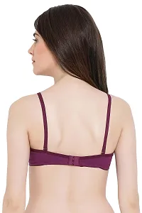 Clovia Cotton Rich Soft Padded Non-Wired Multiway T-shirt Bra-thumb4