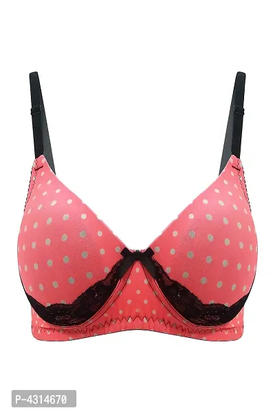Buy Clovia Lace Padded Non-Wired Polka Print Multiway Bra Online