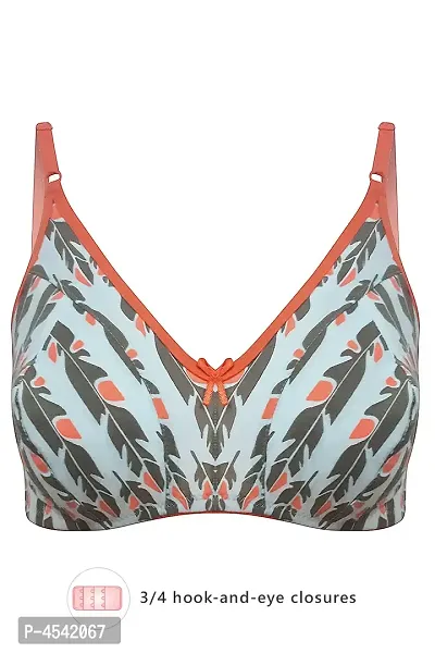 Clovia Comfy Multicoloured Floral Printed Non-Wired Non-Padded Full Cup Bra
