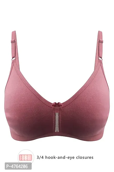 Clovia Non-Padded Non-Wired T-Shirt Bra in Baby Pink - Cotton Rich