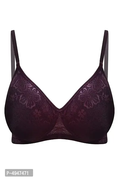 Buy Lace Padded Non-Wired Full Coverage Bra in Purple - Women's Bra Online  India - BR1479P12 | Clovia