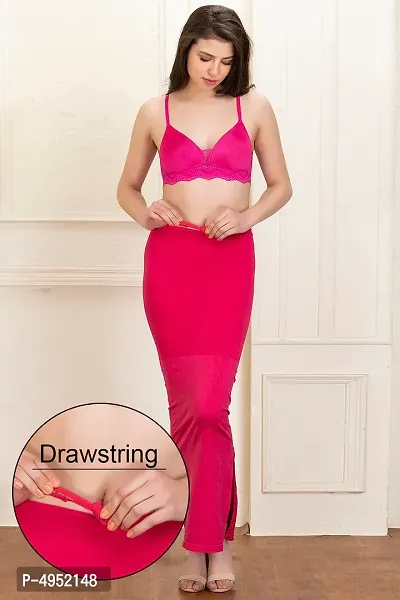 Buy Clovia Saree Shapewear with Drawstring in Dark Pink Online In