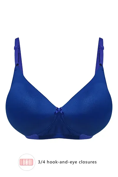 Viral Girl'S Women'S Cotton-Hosiery Non Padded Sports Bra (Blue)(Rina)