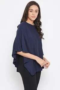 Women's Maternity Solid Feeding Cape in Royal Blue - Rayon-thumb3