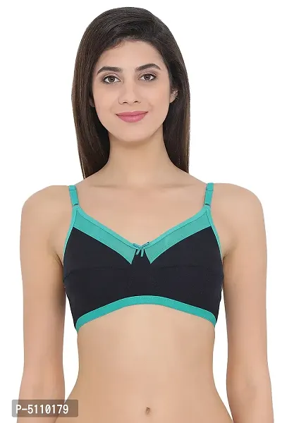 Low Impact Cotton Non-Padded Non-Wired Sports Bra in Grey