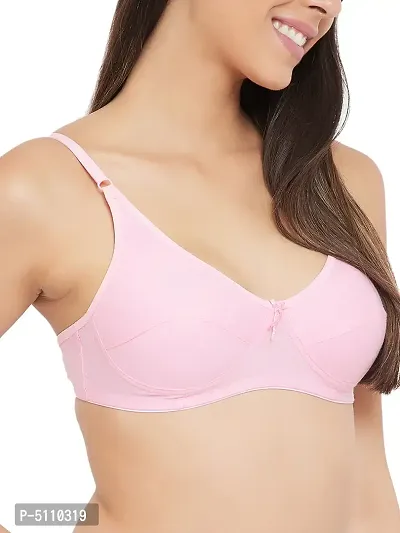 Clovia Women's Cotton Non-Padded Non-Wired Full Cup Bra - Pink