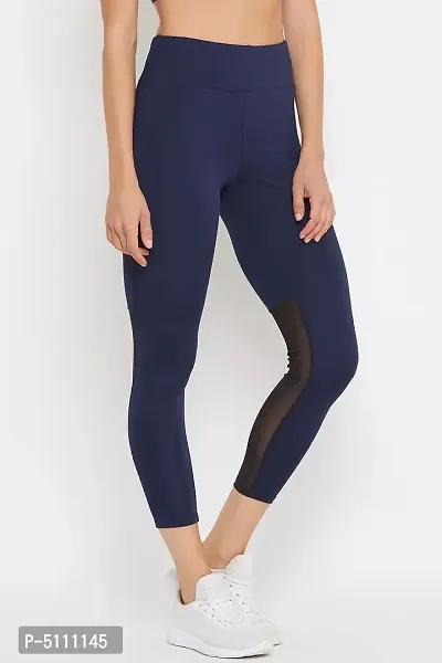 Women's Activewear Ankle Length Tights in Navy-thumb3