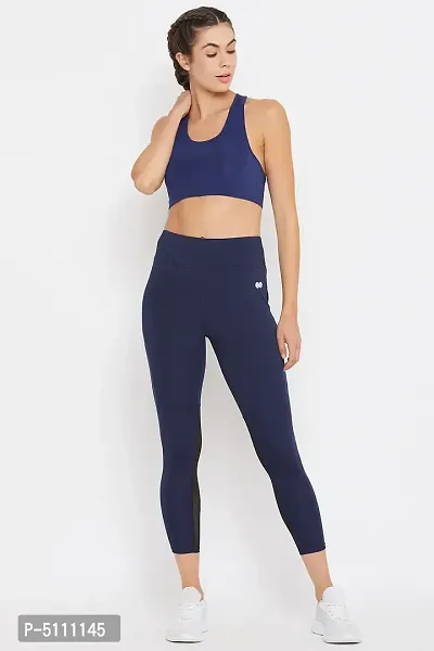 Women's Activewear Ankle Length Tights in Navy-thumb2