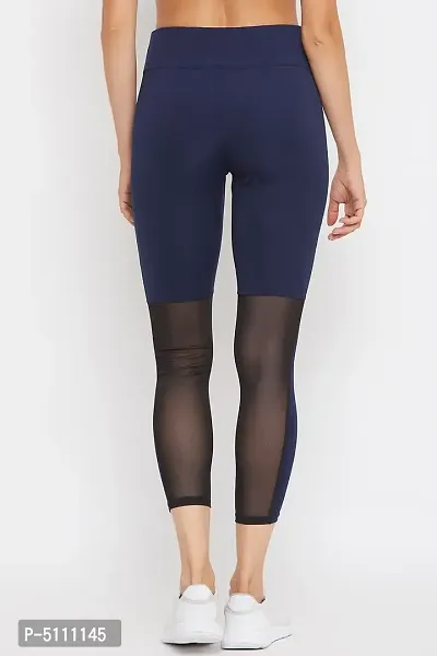 Women's Activewear Ankle Length Tights in Navy-thumb5