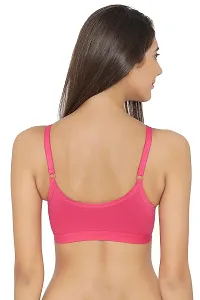 Clovia Low Impact Cotton Non-Padded Non-Wired Sports Bra in Pink-thumb4