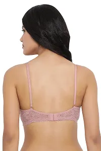Clovia Padded Non-Wired Printed Multiway T-Shirt Bra with Lace-thumb4