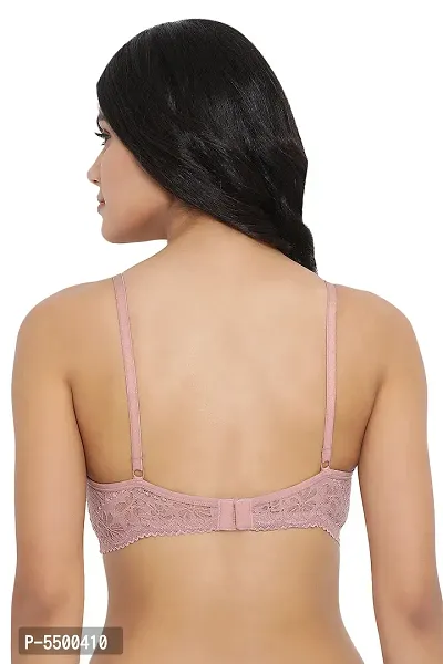 Clovia Padded Non-Wired Printed Multiway T-Shirt Bra with Lace-thumb5
