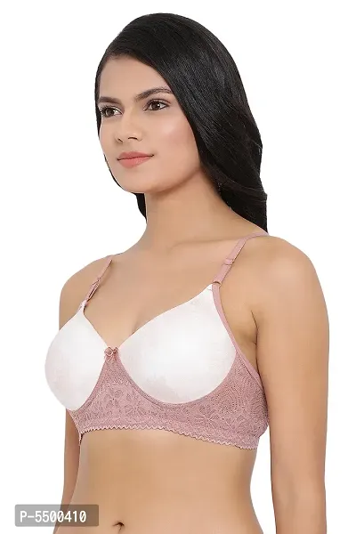 Clovia Padded Non-Wired Printed Multiway T-Shirt Bra with Lace-thumb4