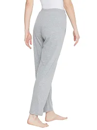 Clovia Cotton Pack of 2 Chic Basic Pyjama Pants With Pocket- Green  Grey-thumb2