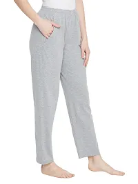 Clovia Cotton Pack of 2 Chic Basic Pyjama Pants With Pocket- Green  Grey-thumb1