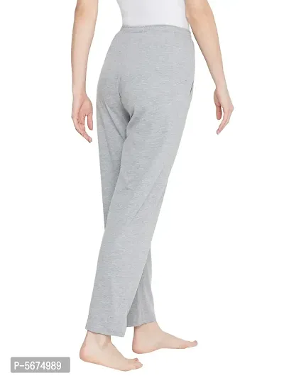 Clovia Cotton Pack of 2 Pyjama with Elastic Waistband- Grey  Blue-thumb3