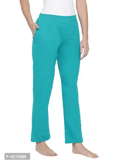 Clovia Cotton Pack of 2 Chic Basic Pyjama Pants With Pocket- Green  Grey-thumb4