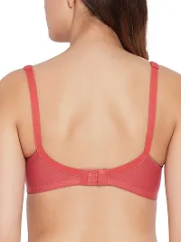 Clovia Non-Padded Non-Wired Full Cup Bra In Pink - Cotton-thumb3