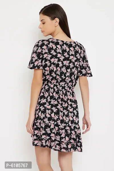 Clovia Rayon Floral Printed Beachwear Short Dress-thumb5