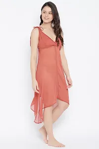 Clovia Trendy Chiffon Semi-Sheer Handkerchief Resort Wear Dress For Women-thumb3