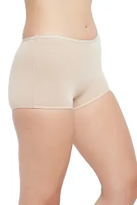 Clovia Mid Waist Boy Shorts In Nude Colour - Cotton-thumb2