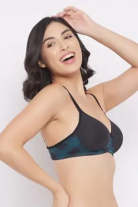 Clovia Padded Non Wired Full Cup Multiway T shirt Bra in Black-thumb3