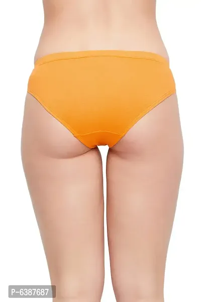 Clovia Low Waist Bikini Panty in Tangerine Orange Colour with Inner Elastic-thumb4