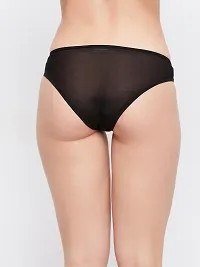 Clovia Pack Of 2 Lace Black and Beige Solid Low Waist Bikini Panty-thumb4