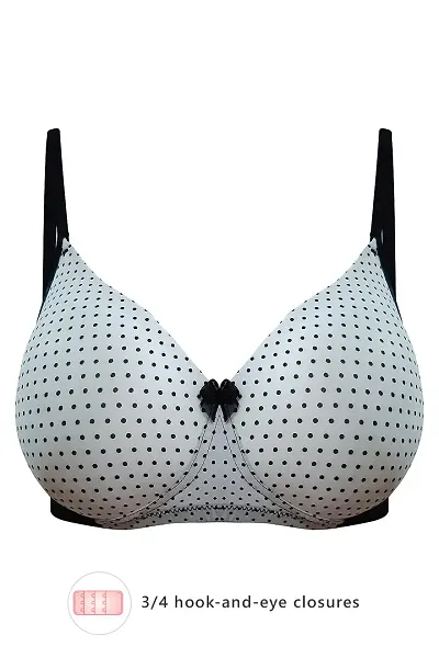 Buy Clovia Padded Non-Wired Full Cup Printed T-Shirt Bra In White Online In  India At Discounted Prices