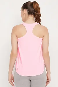 Comfort Fit Text Print Active Tank Top in Baby Pink-thumb4