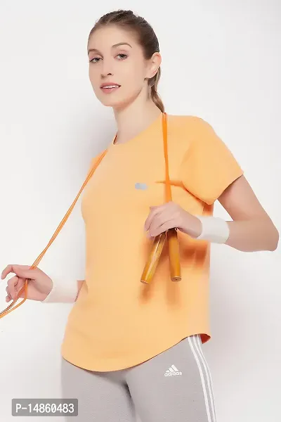 Comfort Fit Active T-shirt in Peach Colour