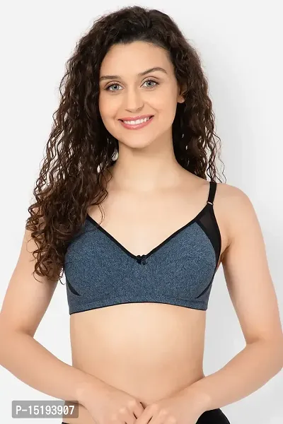 Buy Non-Padded Non-Wired Full Cup Floral Print Racerback Bra in Black -  Cotton Online In India At Discounted Prices