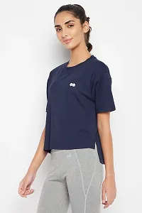 Boxy Fit Active T-shirt in Navy-thumb2