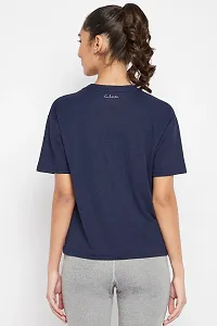 Boxy Fit Active T-shirt in Navy-thumb4