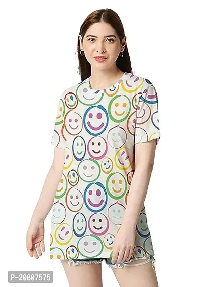 Stylish Fancy Pure Cotton Printed T-Shirts For Women-thumb0