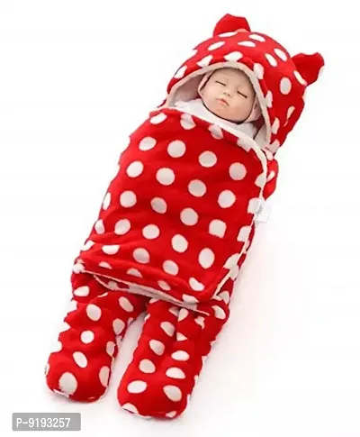 Classy Fleece Hooded Baby Blanket Wrapper for Kids Unisex-thumb0