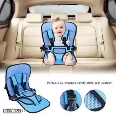 baby Car Cushion |Car Cushion Seat with Safety Belt for Small Kids  Babies Baby Carrier | (Multicolor) Baby Carrier (Multicolor, Front Carry facing in) Baby Car Seat (Blue)-thumb0