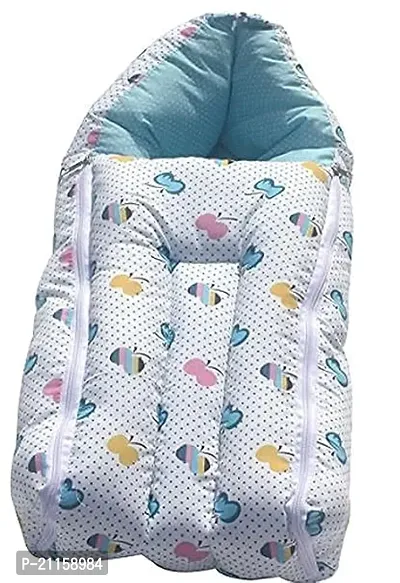 Blue Color Baby Quilt/Sleeping Bag Cum Baby Carry Bag 64 * 41 cms-thumb0