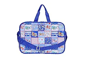 Waterproof Diaper Bag/Mother Bags with Two Side Pocket for Carry Baby Milk Bottle (Dark Blue)-thumb1