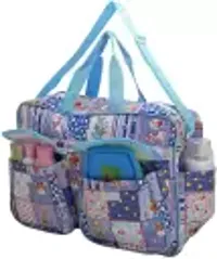 Waterproof Diaper Bag/Mother Bags with Two Side Pocket for Carry Baby Milk Bottle (Dark Blue)-thumb2