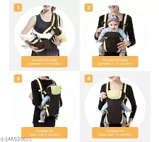 Adjustable Baby Carrier Cum Kangaroo Bag/Baby Carry Sling/Back/Front Carrier for Baby with Safety Belt and Buckle Straps for 0-18 Months Baby (Brown)-thumb1
