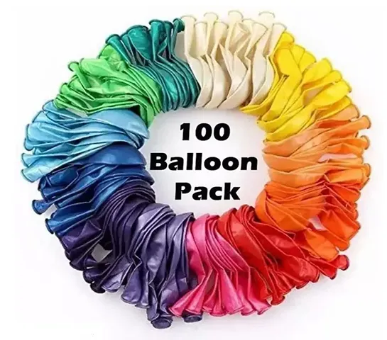 HRBS Latex Balloon for Party Decoration, Birthday Baby Shower Wedding Anniversary Graduation Retirement Party Supplies or Arch Decoration (Multi Color) Note- Customer will get Assorted colors