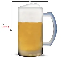 Stylish Glass Printed Beer Mugs-thumb1