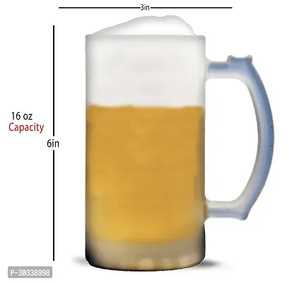 Stylish Glass Printed Beer Mugs-thumb2